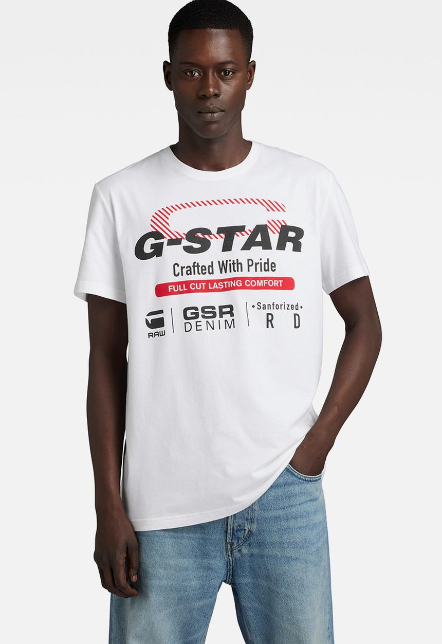 G-STAR - Old skool originals r t Compact jersey o - white