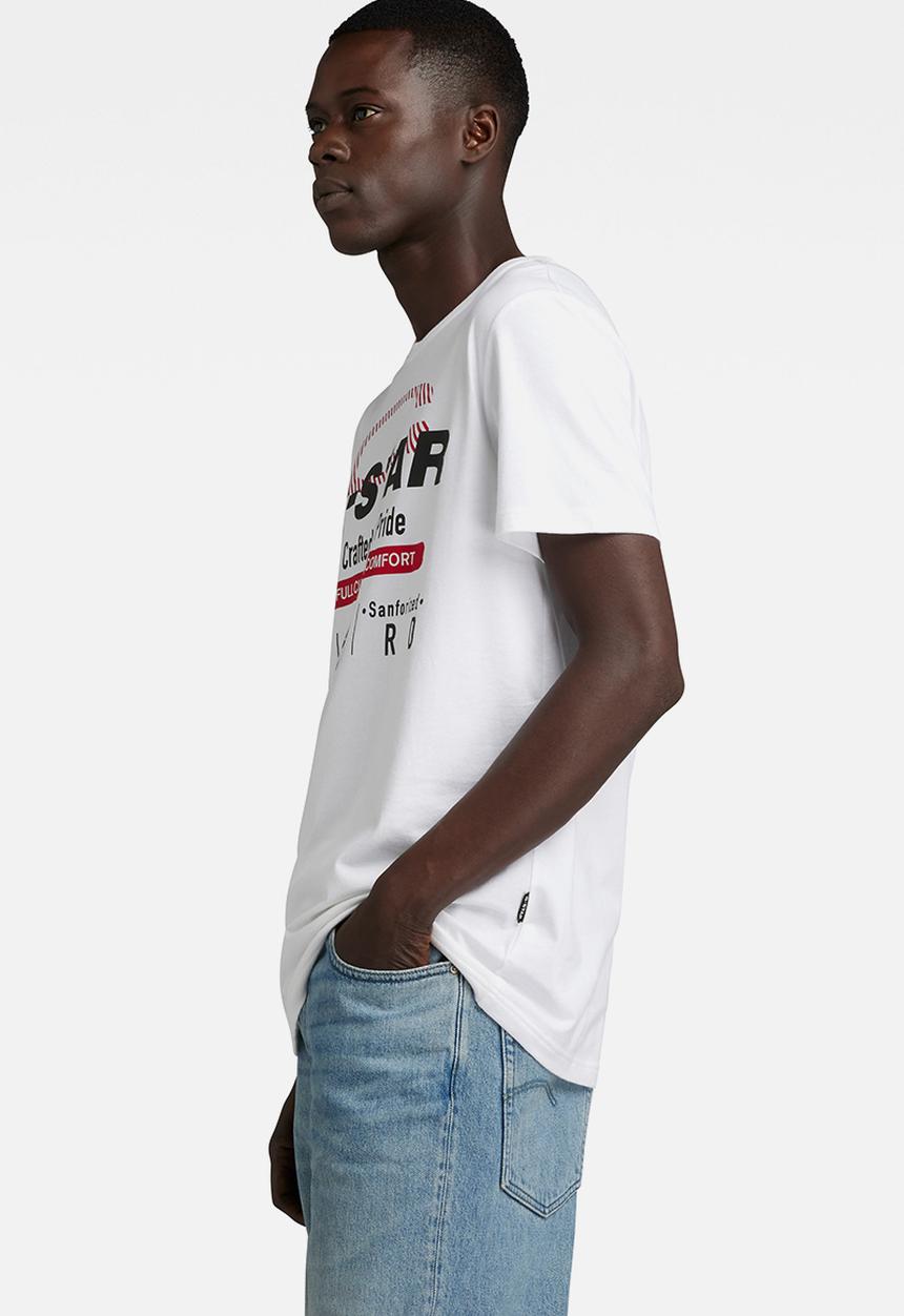 G-STAR - Old skool originals r t Compact jersey o - white