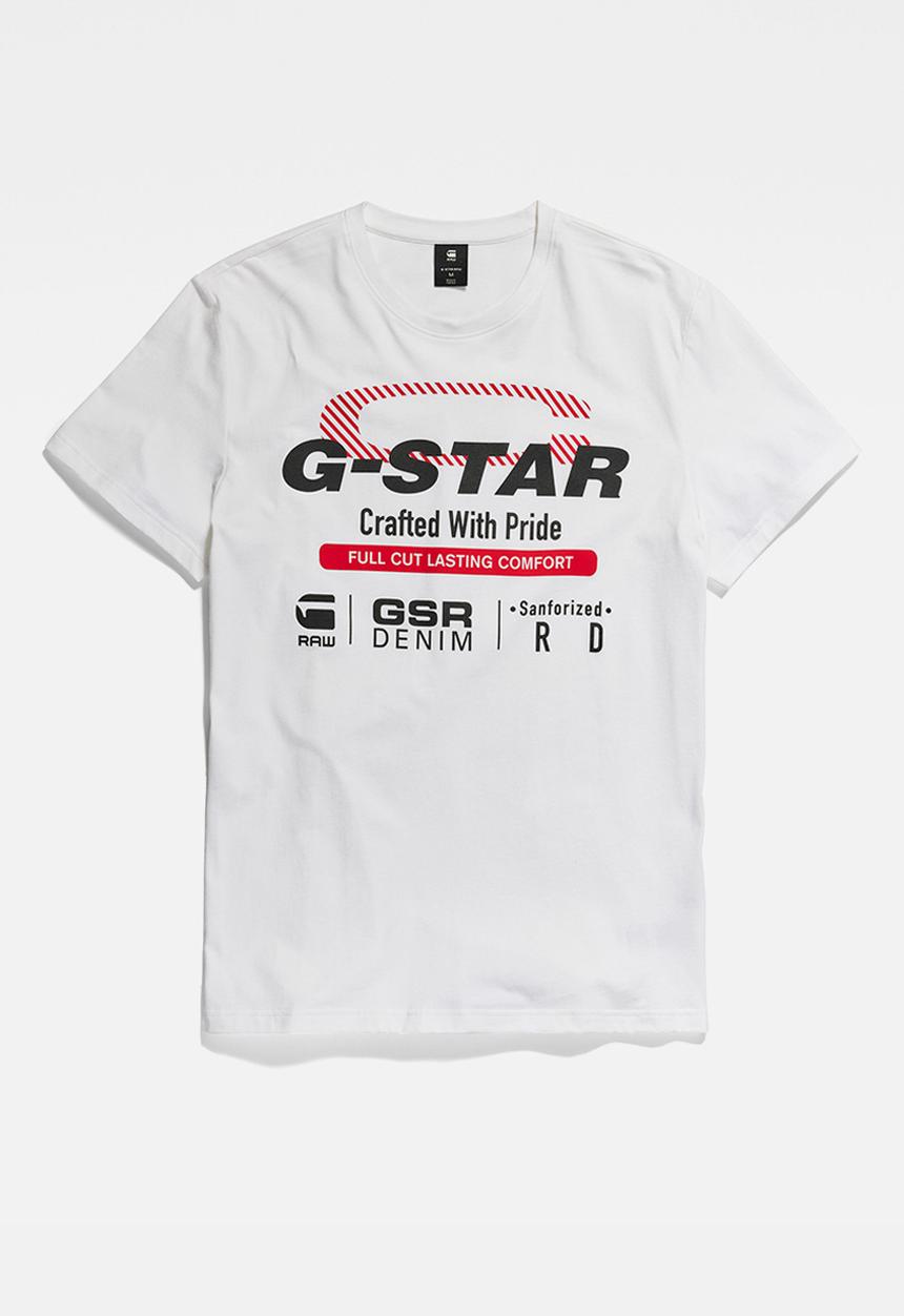 G-STAR - Old skool originals r t Compact jersey o - white