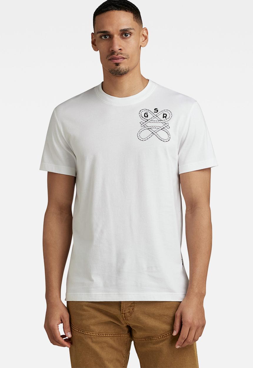 G-STAR - Puff print back gr r t Compact jersey o - white
