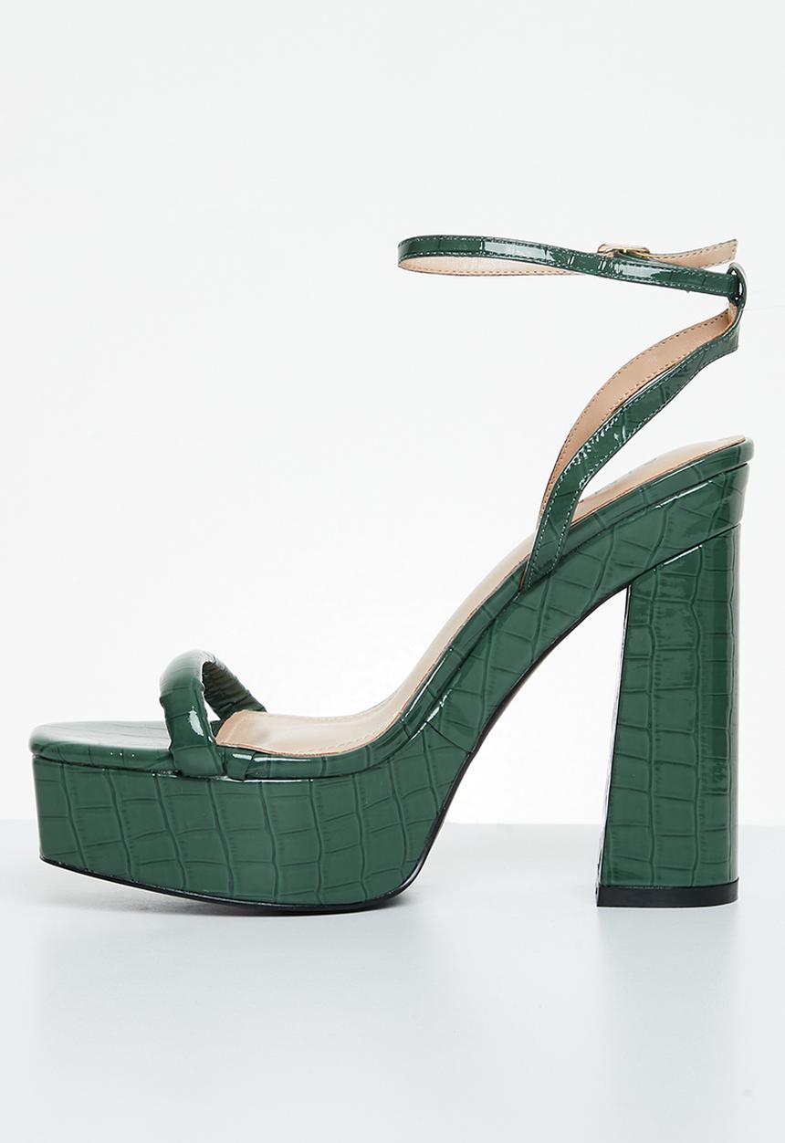 SIMMI London - Sia-2 platform block heel - forest green