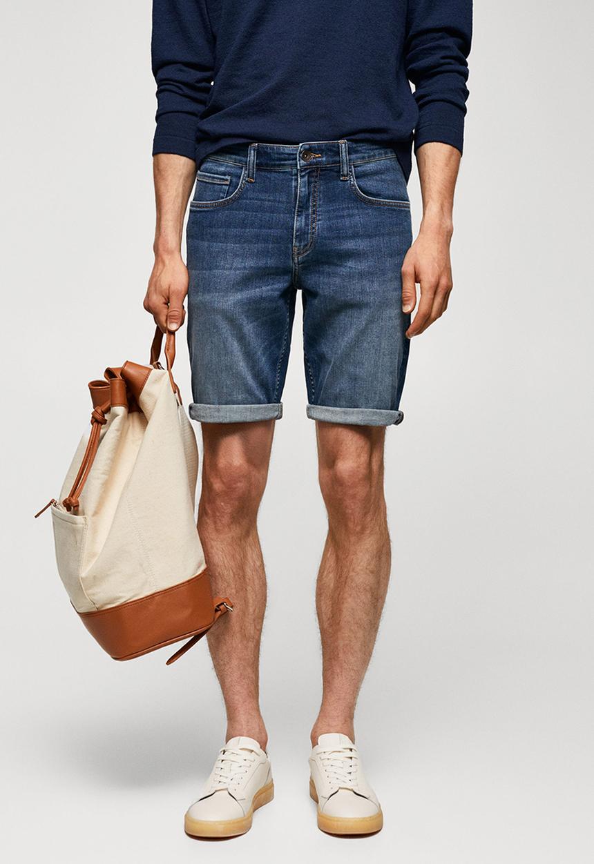 MANGO - Bermuda shorts rock - blue