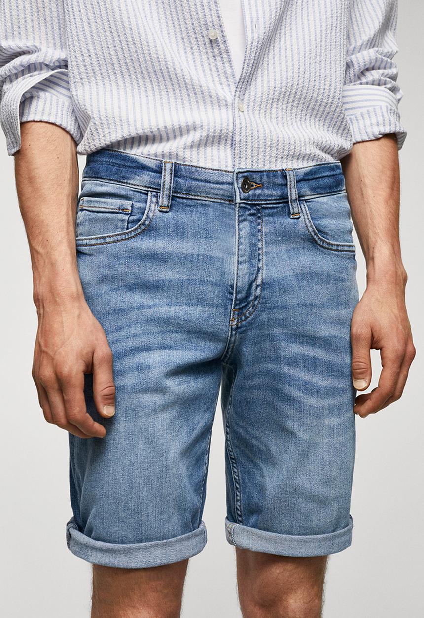 MANGO - Bermuda shorts rock - blue