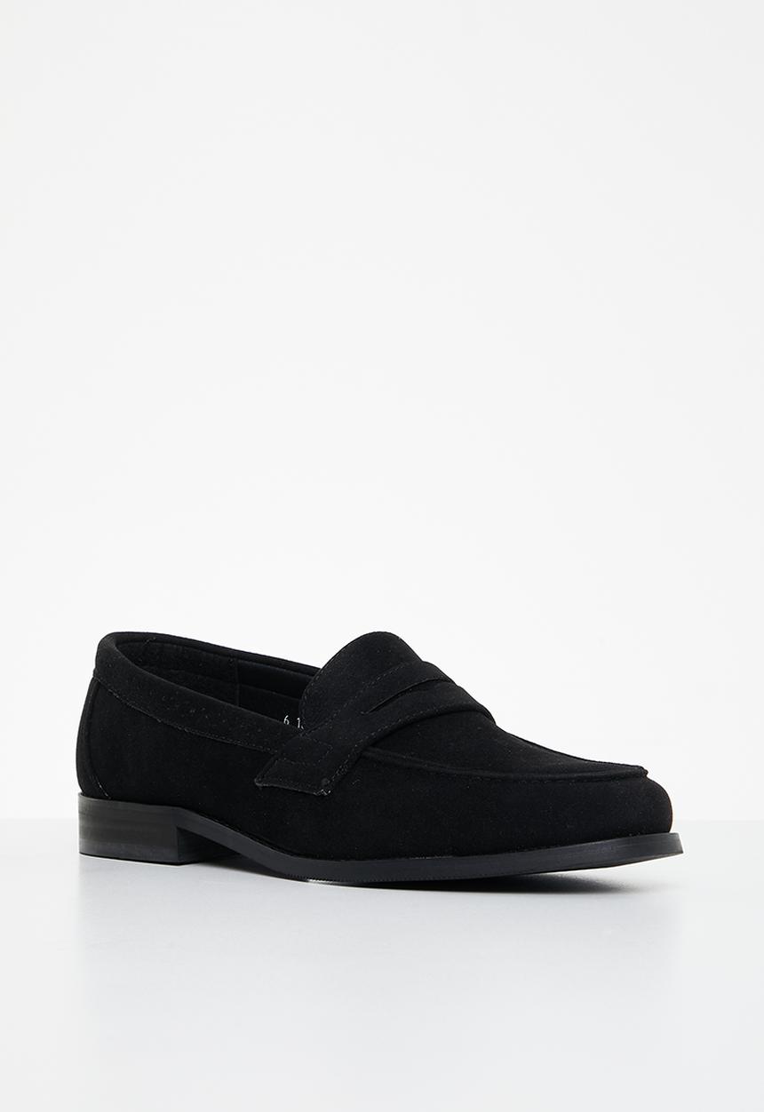 Crouch suede slip on - black suede