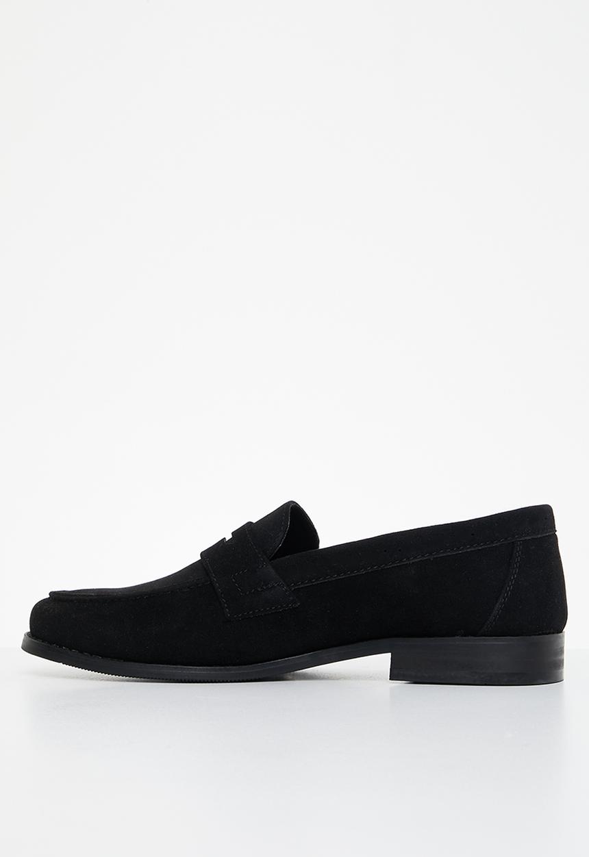 PC - Crouch suede slip on  - black suede