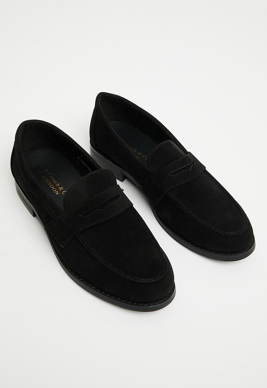 PC - Crouch suede slip on  - black suede