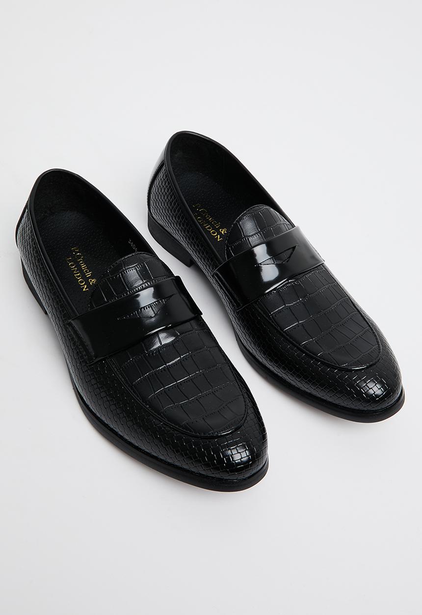 PC - Crouch slip on - black croc