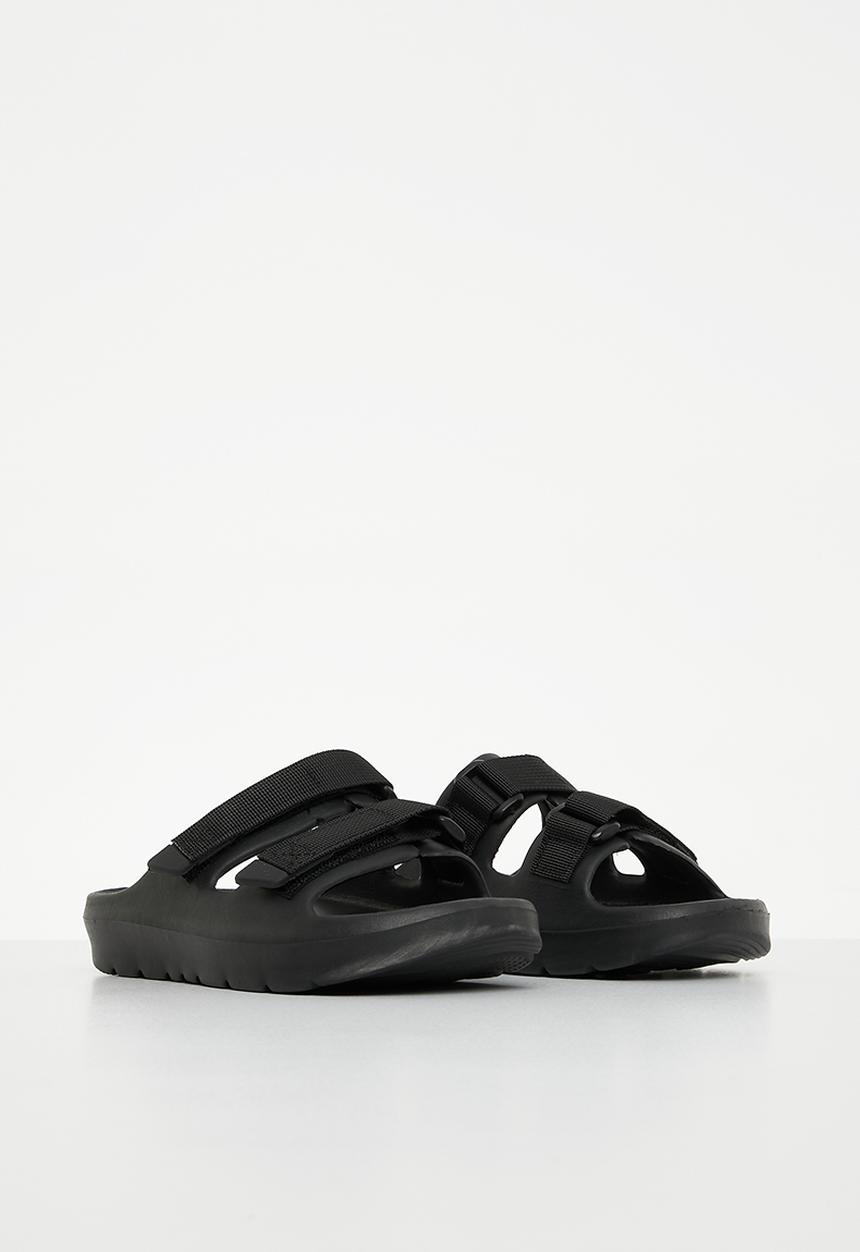 Pop Candy - Twin strap slides - black