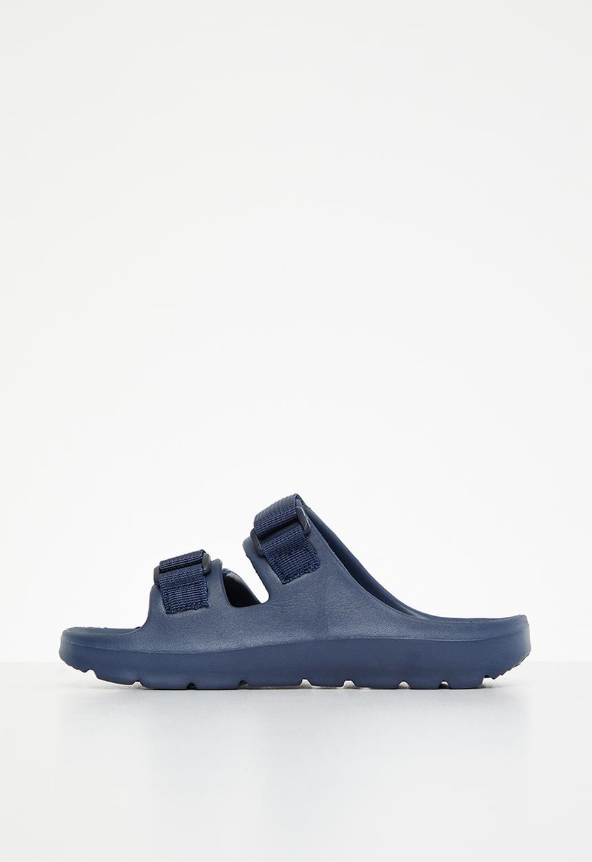 Pop Candy - Twin strap slides - navy