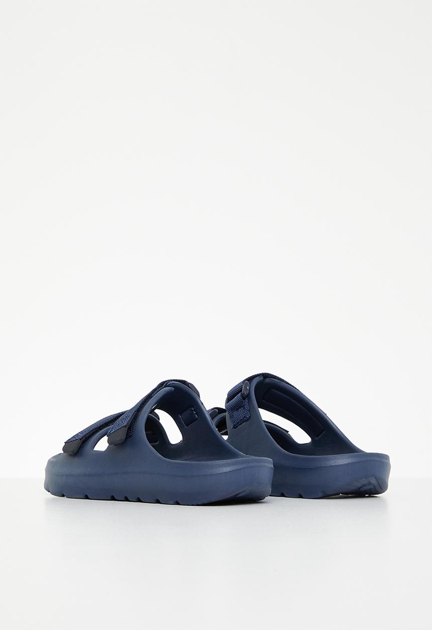 Pop Candy - Twin strap slides - navy