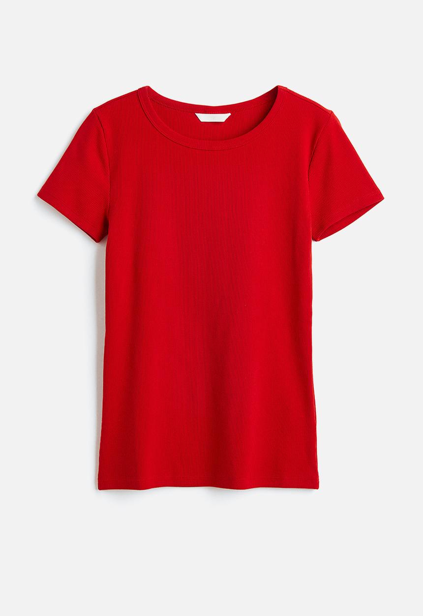H&M - Ribbed top - red