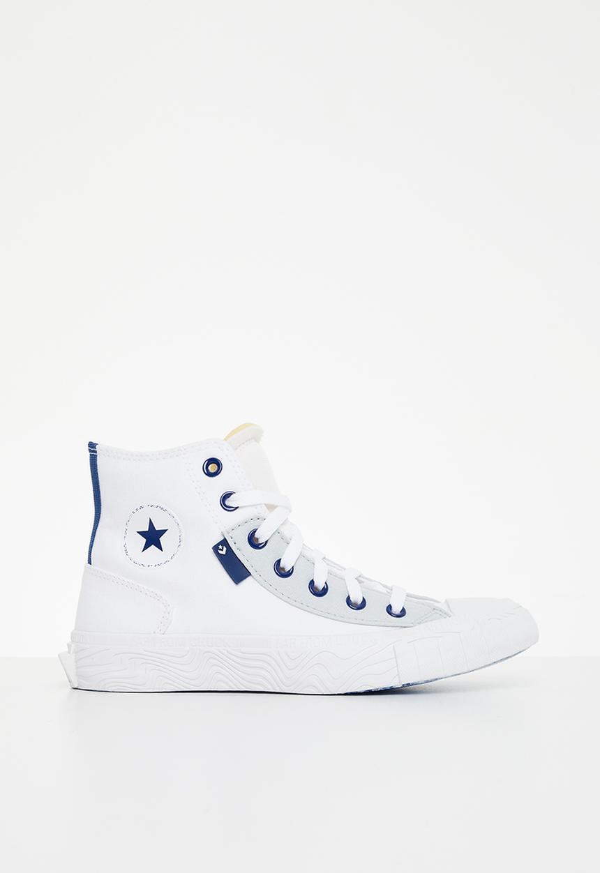 Converse - Chuck taylor alt star retro sport block hi - white / blue / ghosted