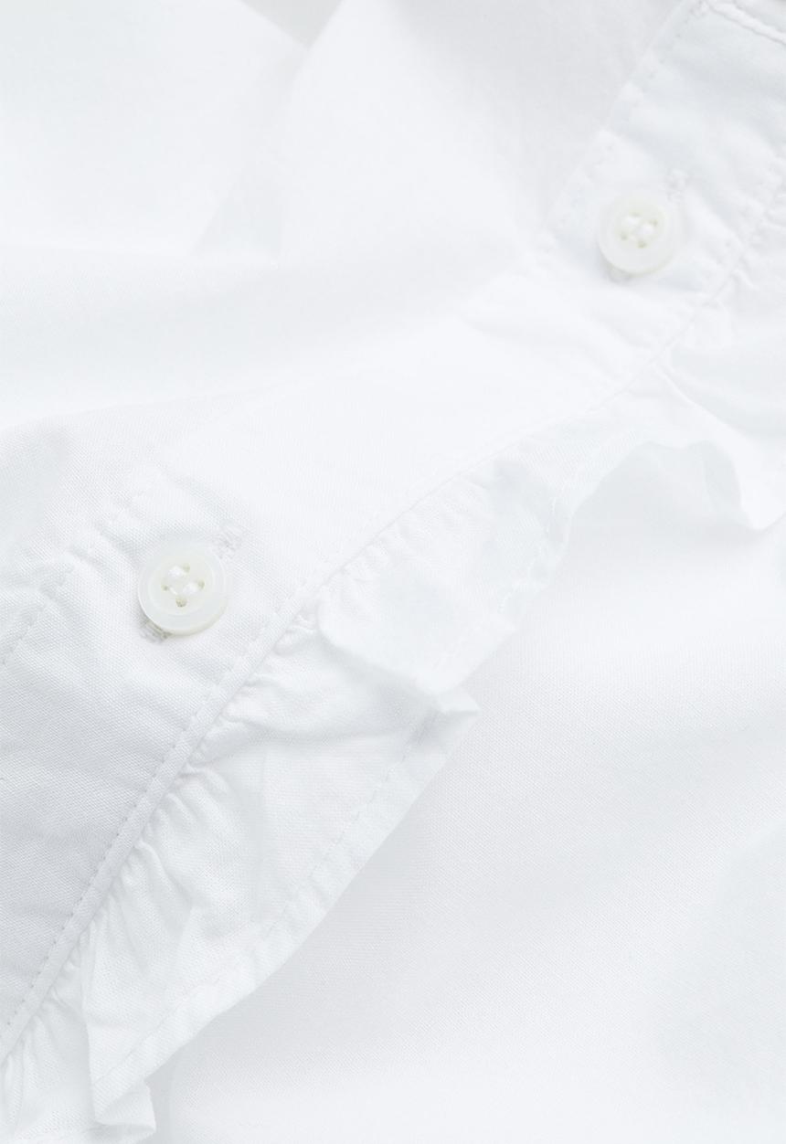 H&M - Frill-trimmed blouse - white