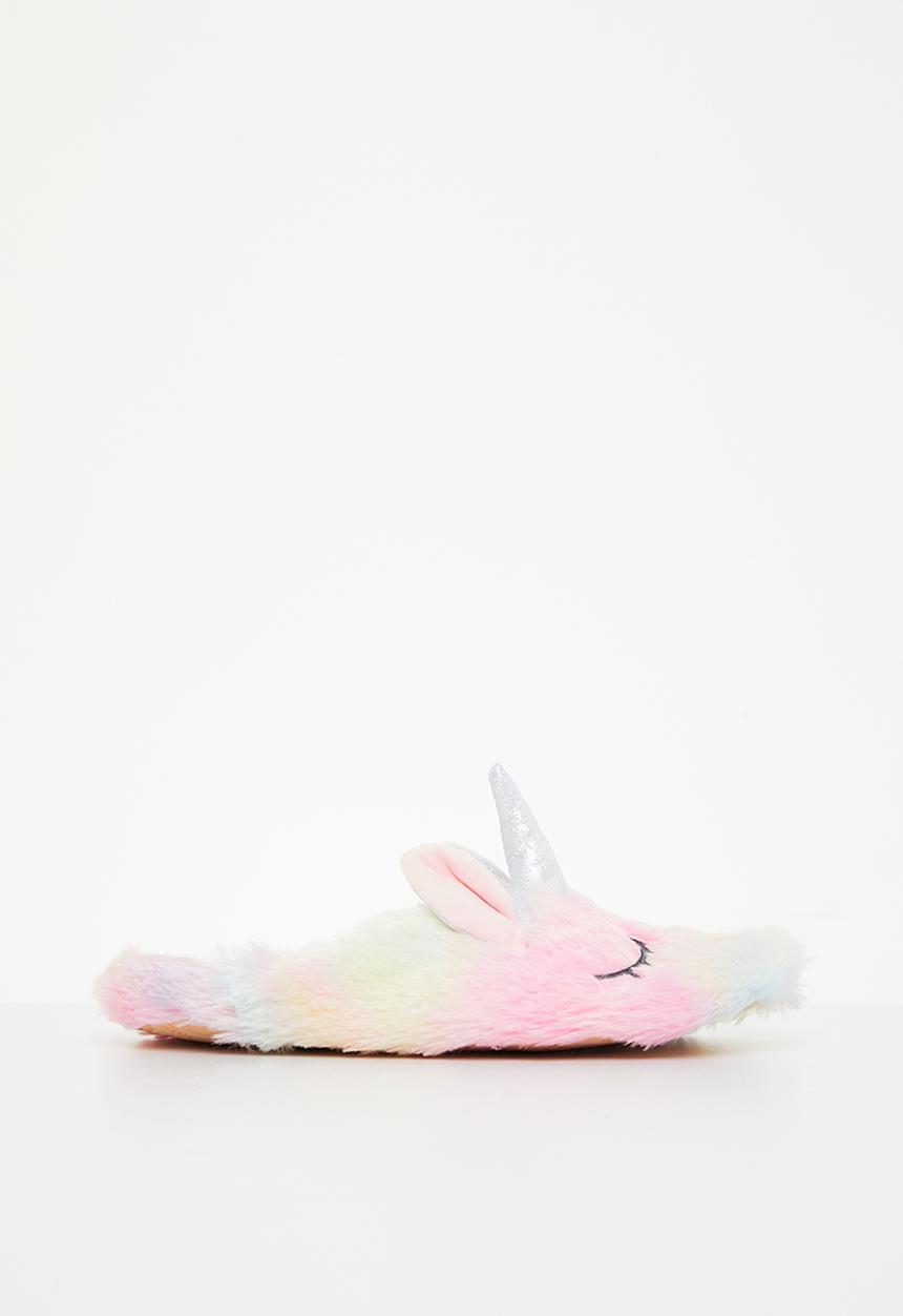 Pop Candy - Girls unicorn slippers - pink multi