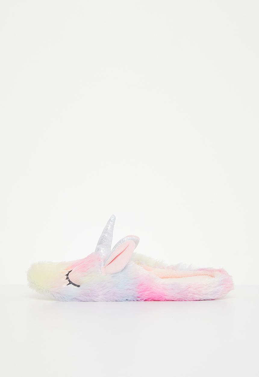 Pop Candy - Girls unicorn slippers - pink multi