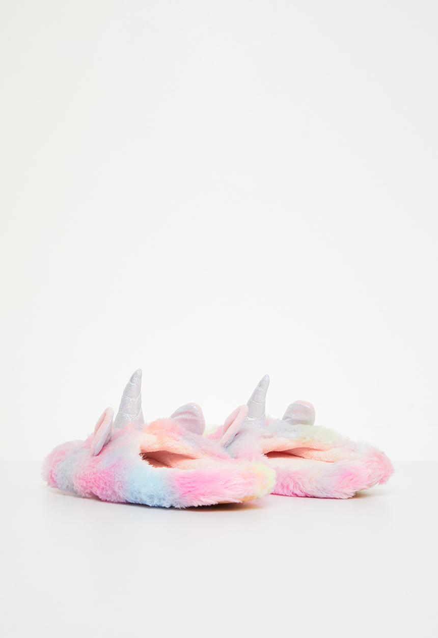 Pop Candy - Girls unicorn slippers - pink multi