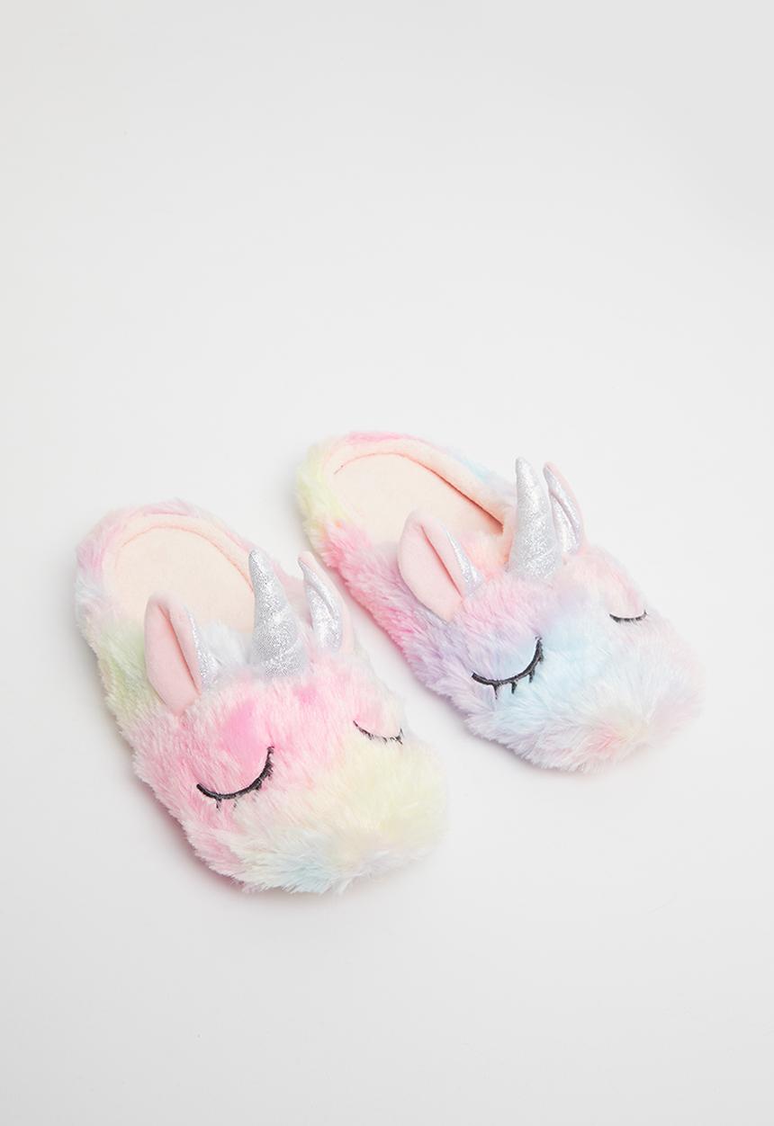 Pop Candy - Girls unicorn slippers - pink multi