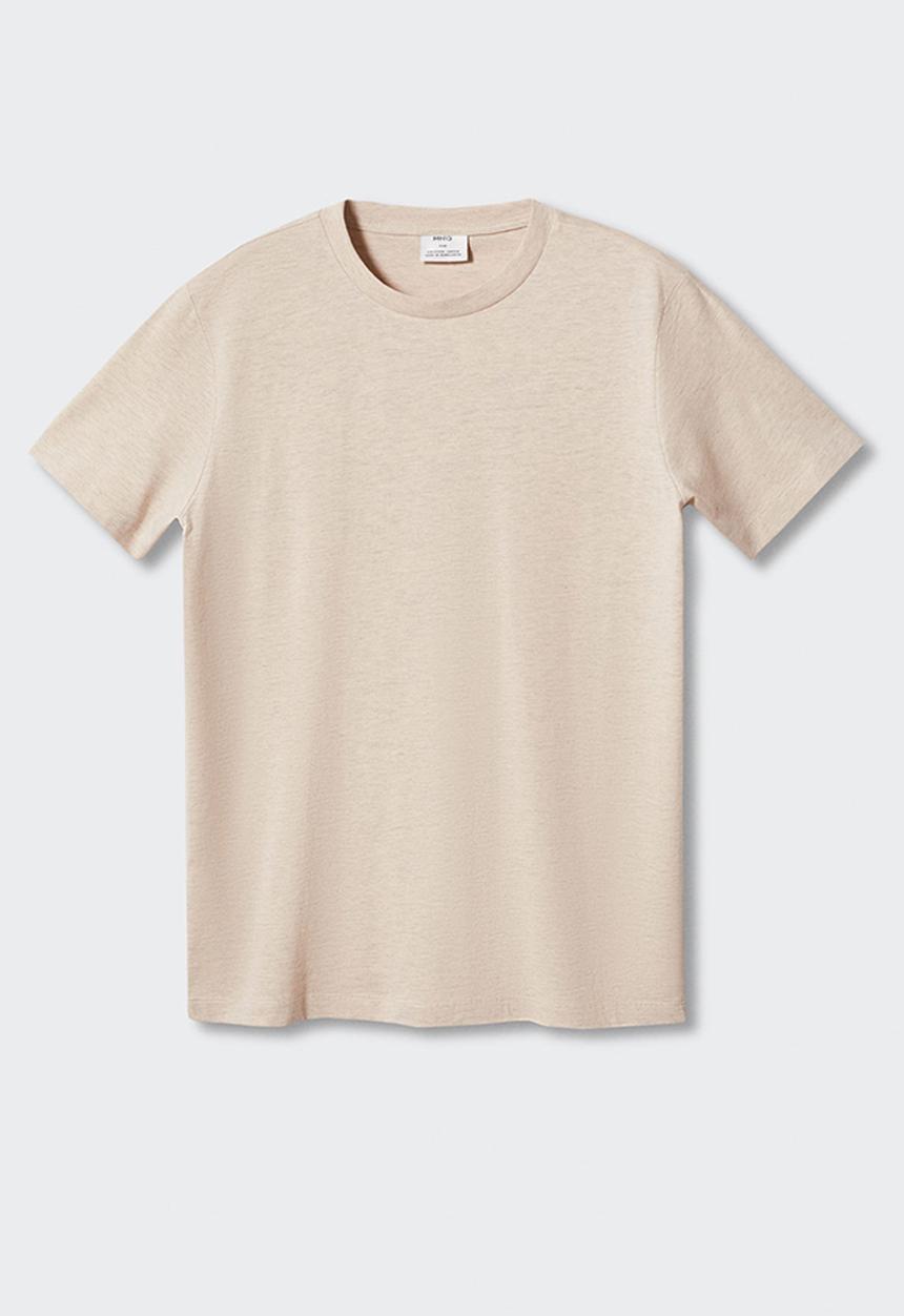MANGO - T-shirt cherlo - beige