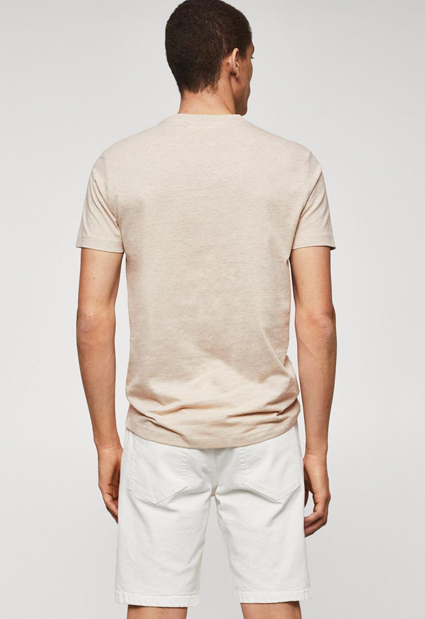 MANGO - T-shirt cherlo - beige