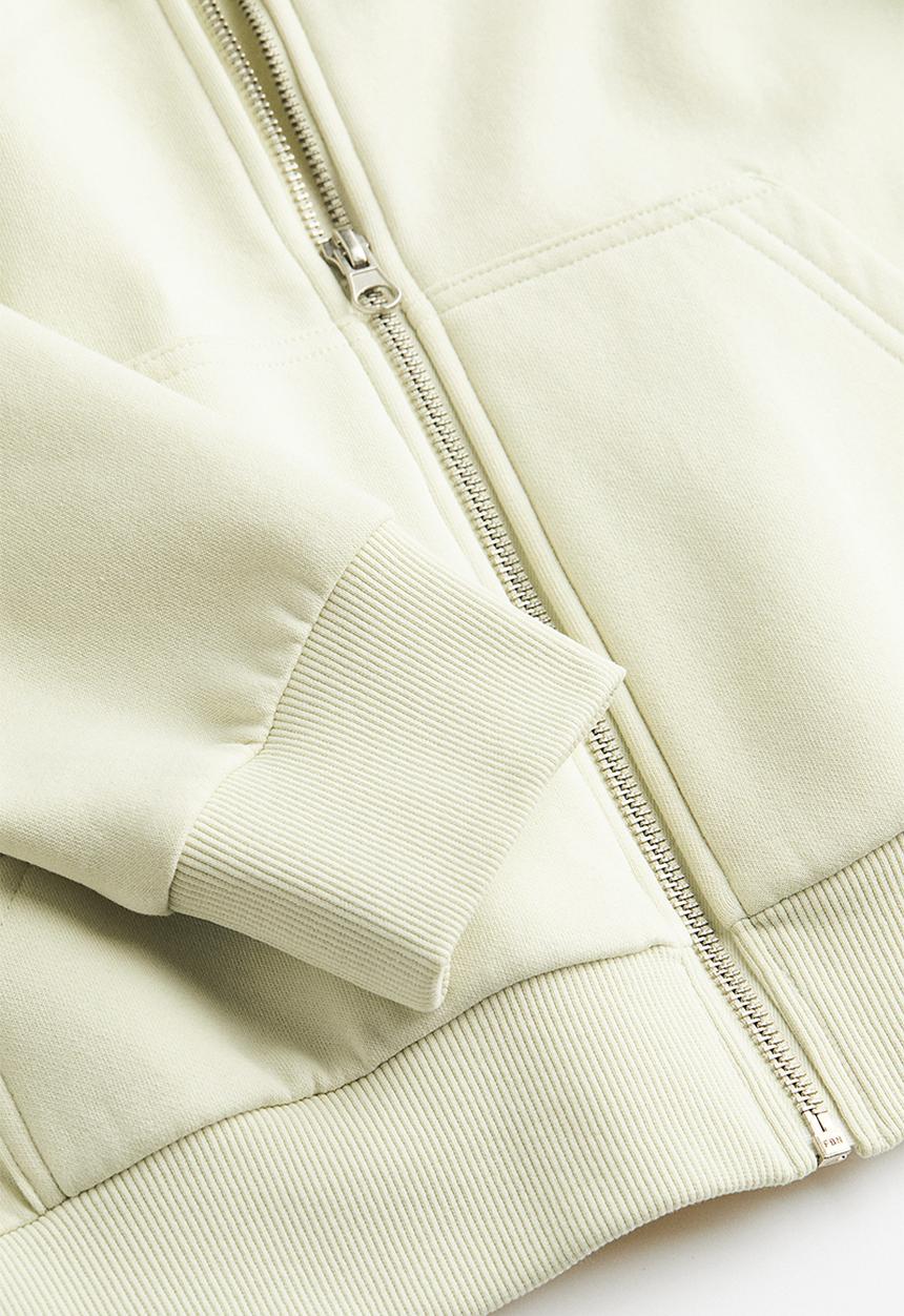 H&M - Zip-through hoodie - light dusky green