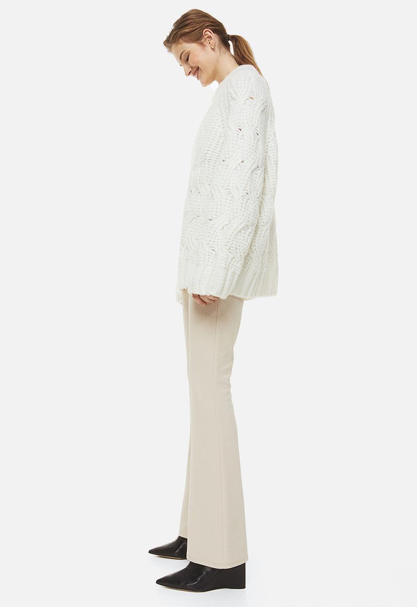 H&M - Flared leggings - light beige
