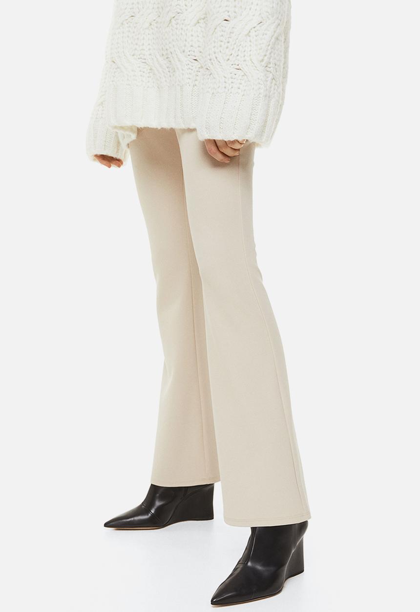 H&M - Flared leggings - light beige