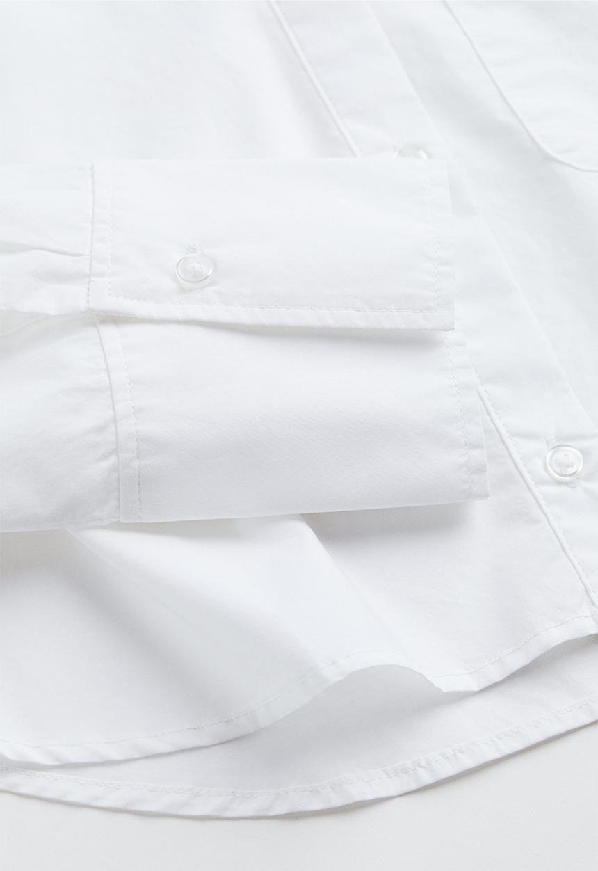 H&M - Cropped cotton shirt - white
