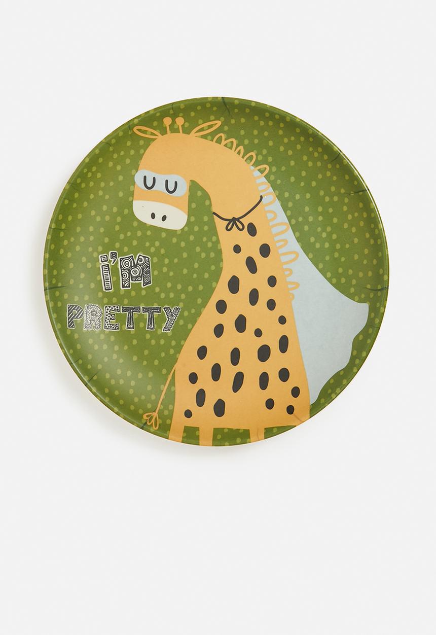 H&S - Safari plate set of 4 - multi