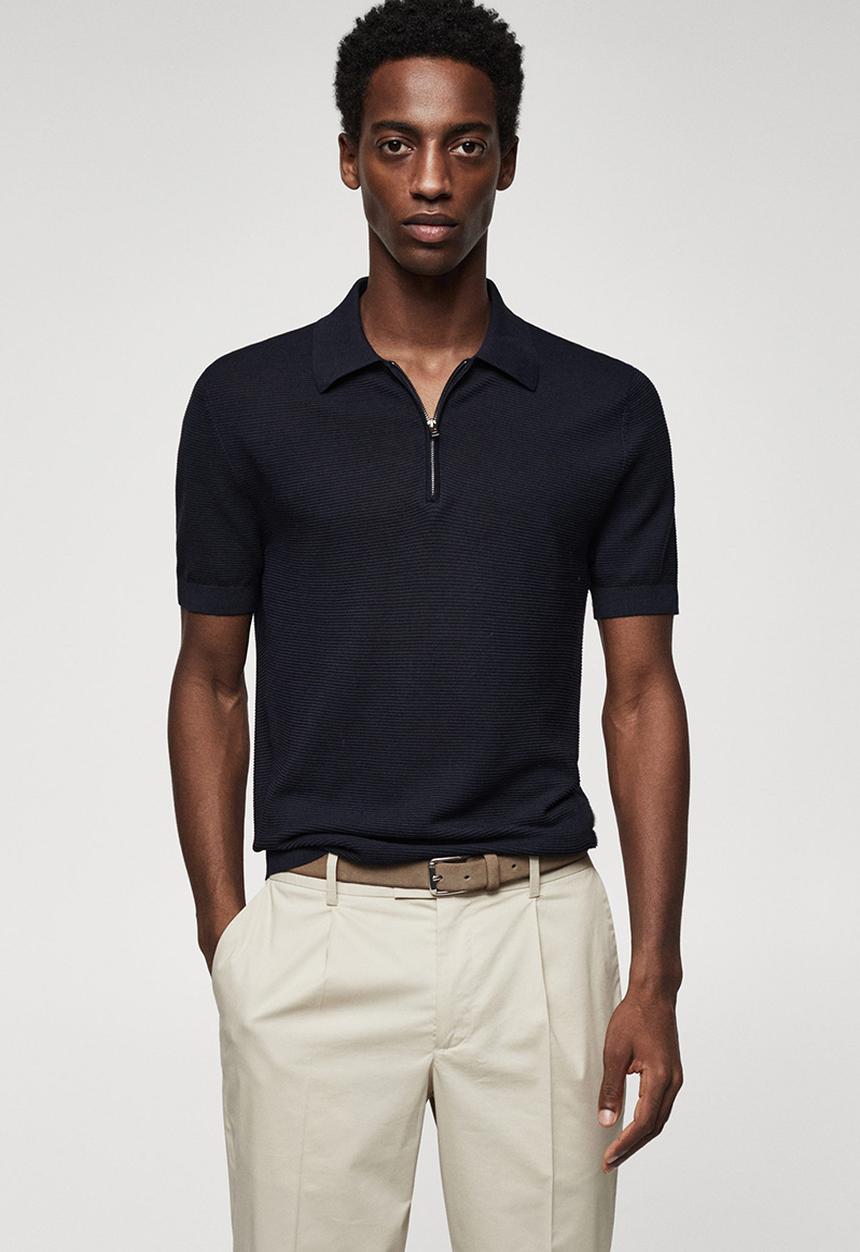 MANGO - Polo shirt charles - navy