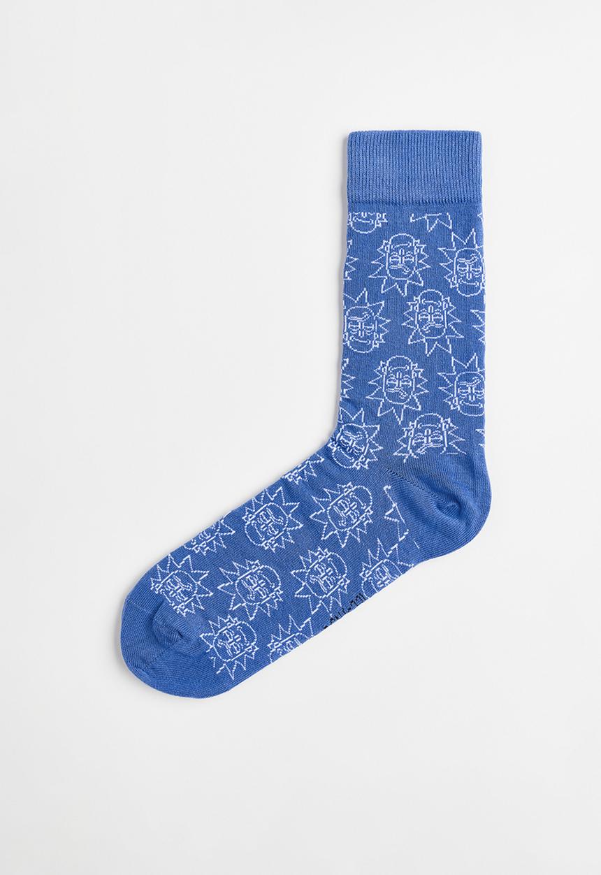 H&M - Motif-detail socks - blue / rick and morty 