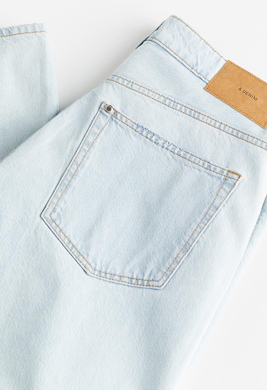 H&M - Curvy fit wide regular jeans - pale denim blue