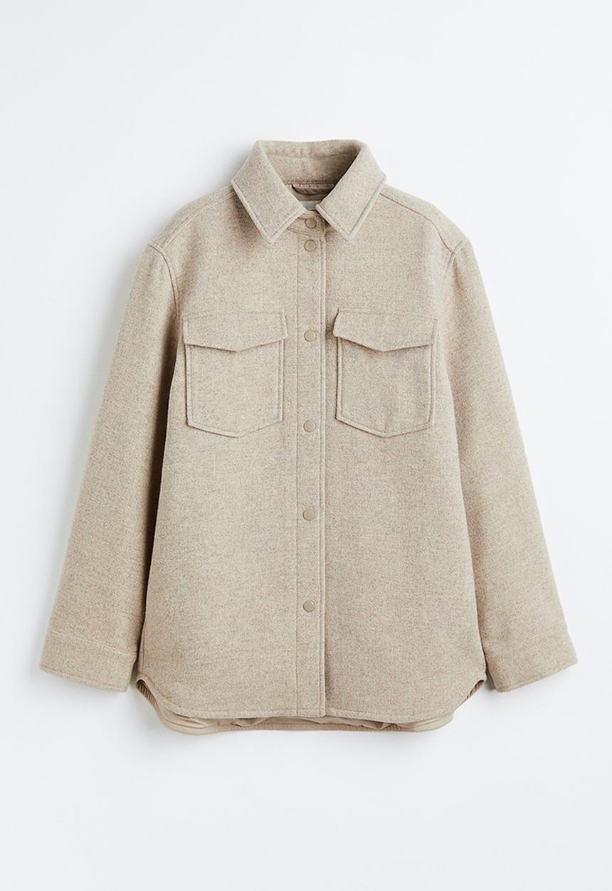 H&M - Shacket - light beige marl
