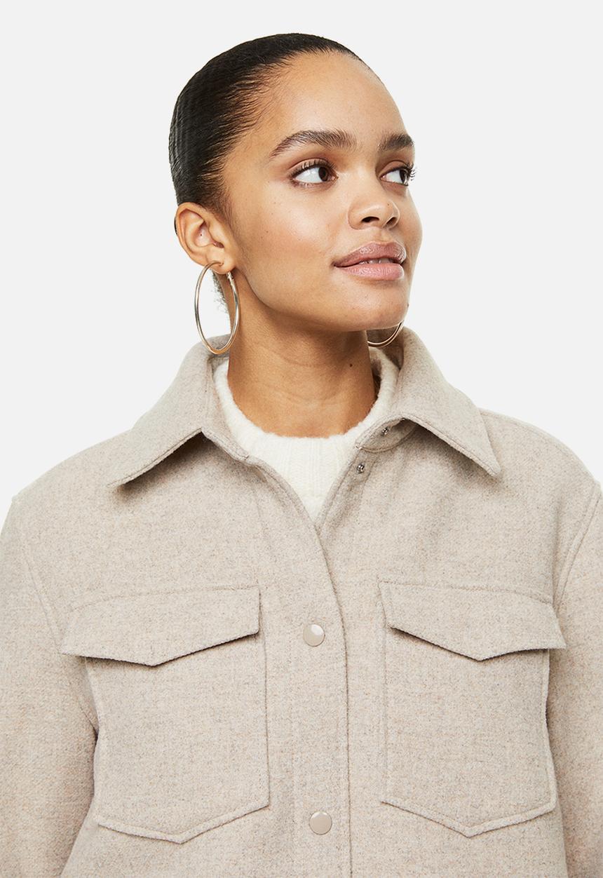 H&M - Shacket - light beige marl