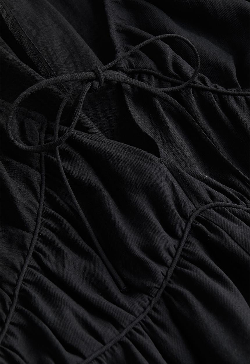 H&M - Oversized lyocell-blend dress - black