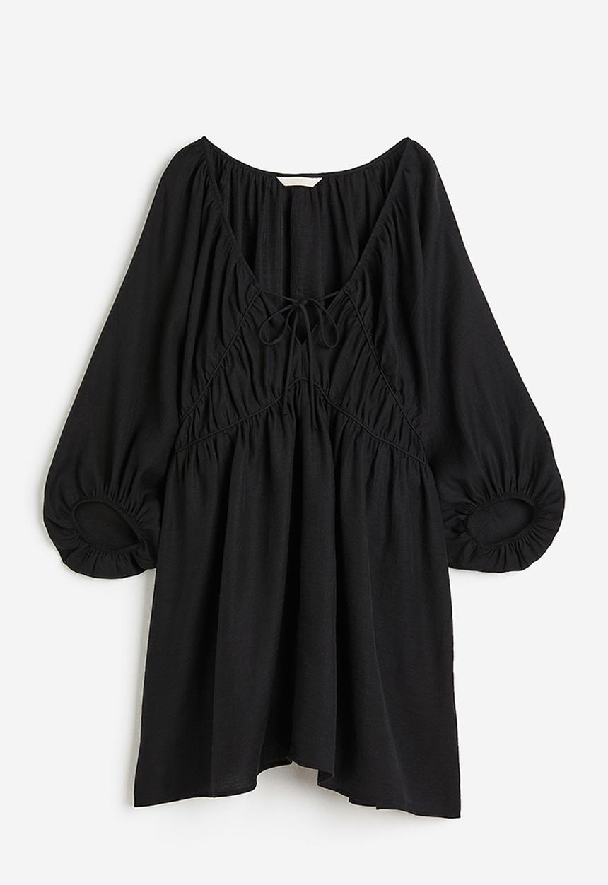 H&M - Oversized lyocell-blend dress - black