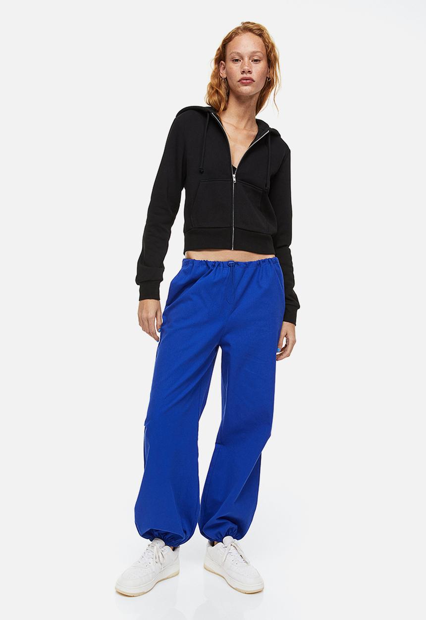 H&M - Short zip-through hoodie - black