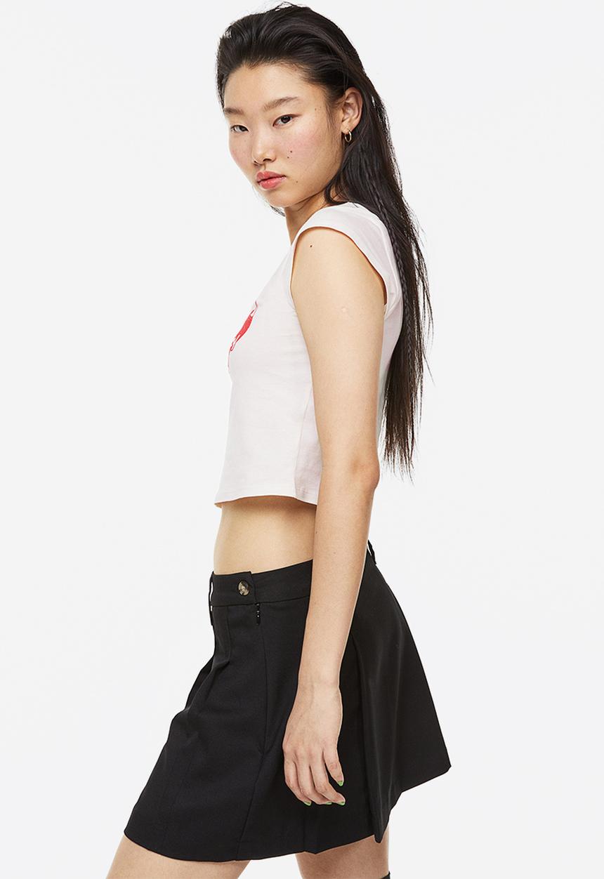 H&M - Printed top - cream/sweet & spicy 