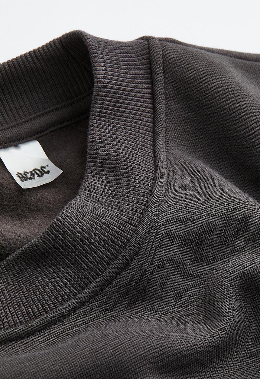 H&M - Oversized sweatshirt - dark grey/ac/dc 