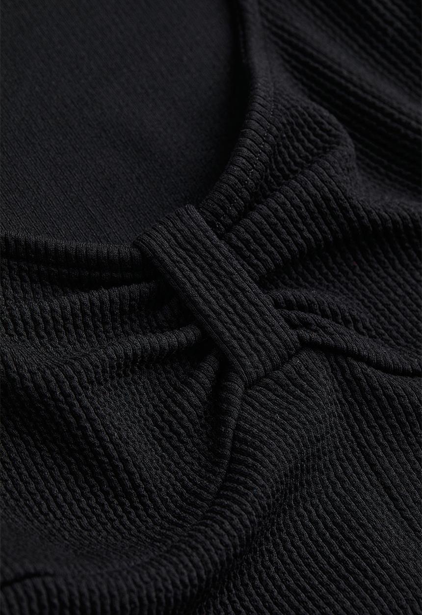 H&M - Ribbed jersey body - black