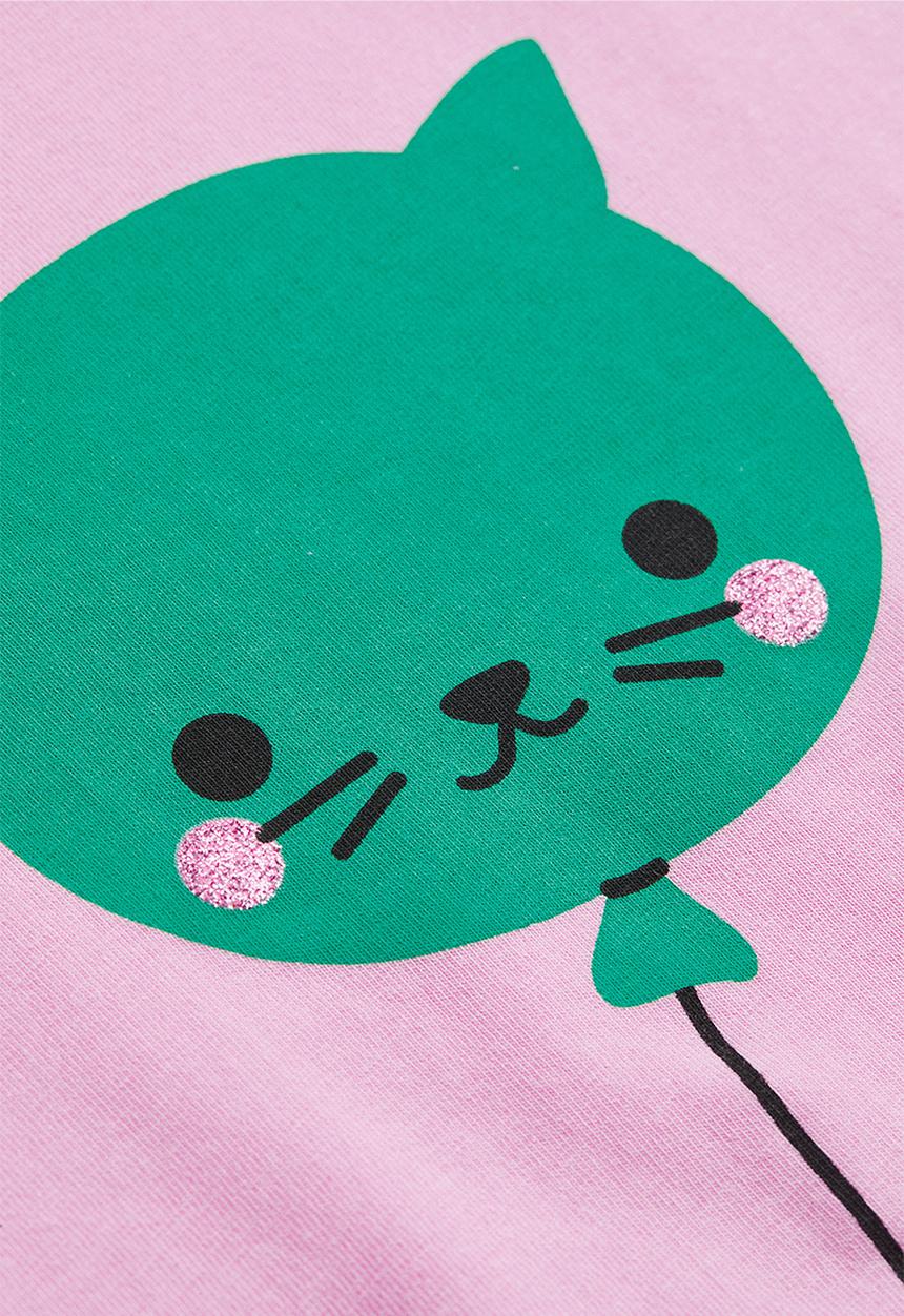 H&M - Printed jersey top - light pink/balloon