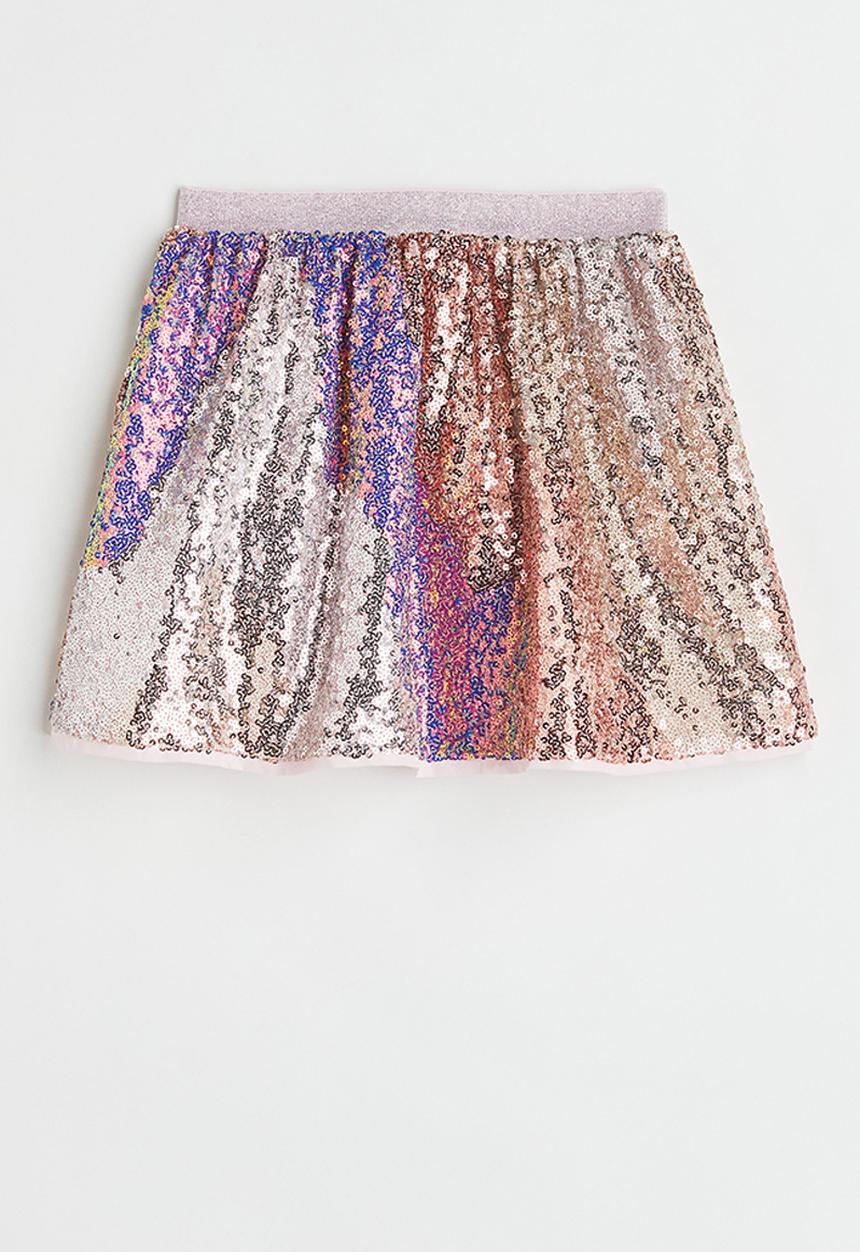 H&M - Sequined skirt - beige/gold-coloured