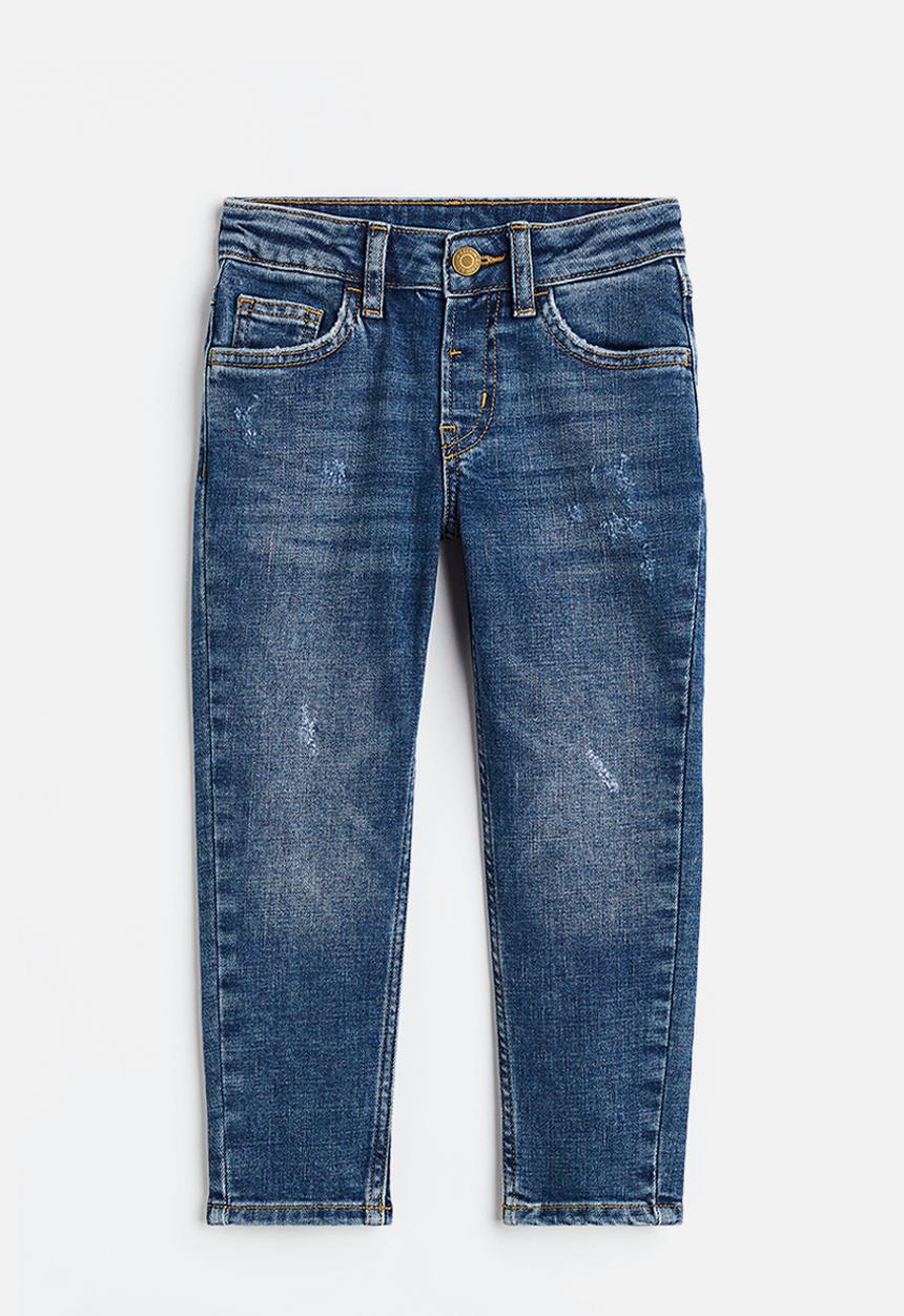 H&M - Relaxed tapered fit jeans - dark denim blue