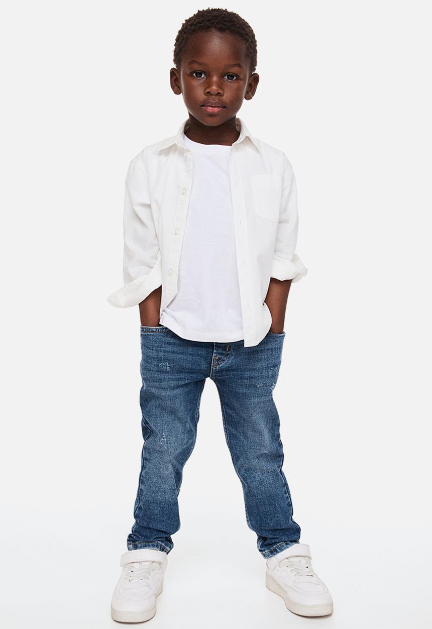 H&M - Relaxed tapered fit jeans - dark denim blue