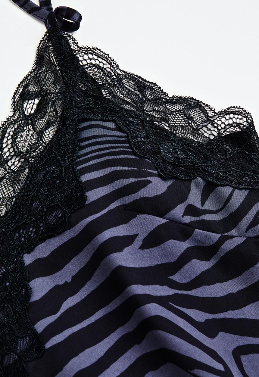 H&M - Pyjama cami top and shorts - purple 