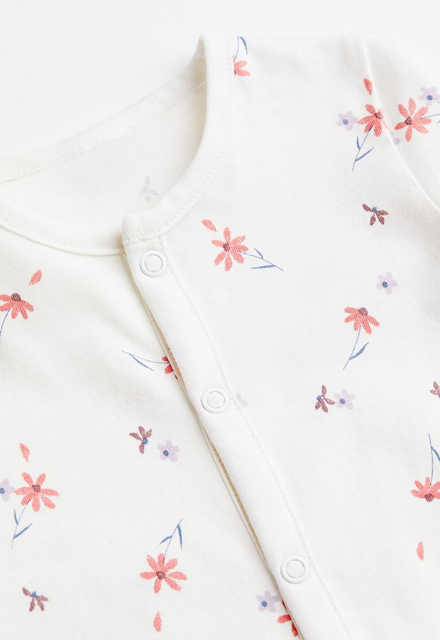 H&M - Patterned pyjamas - natural white/floral