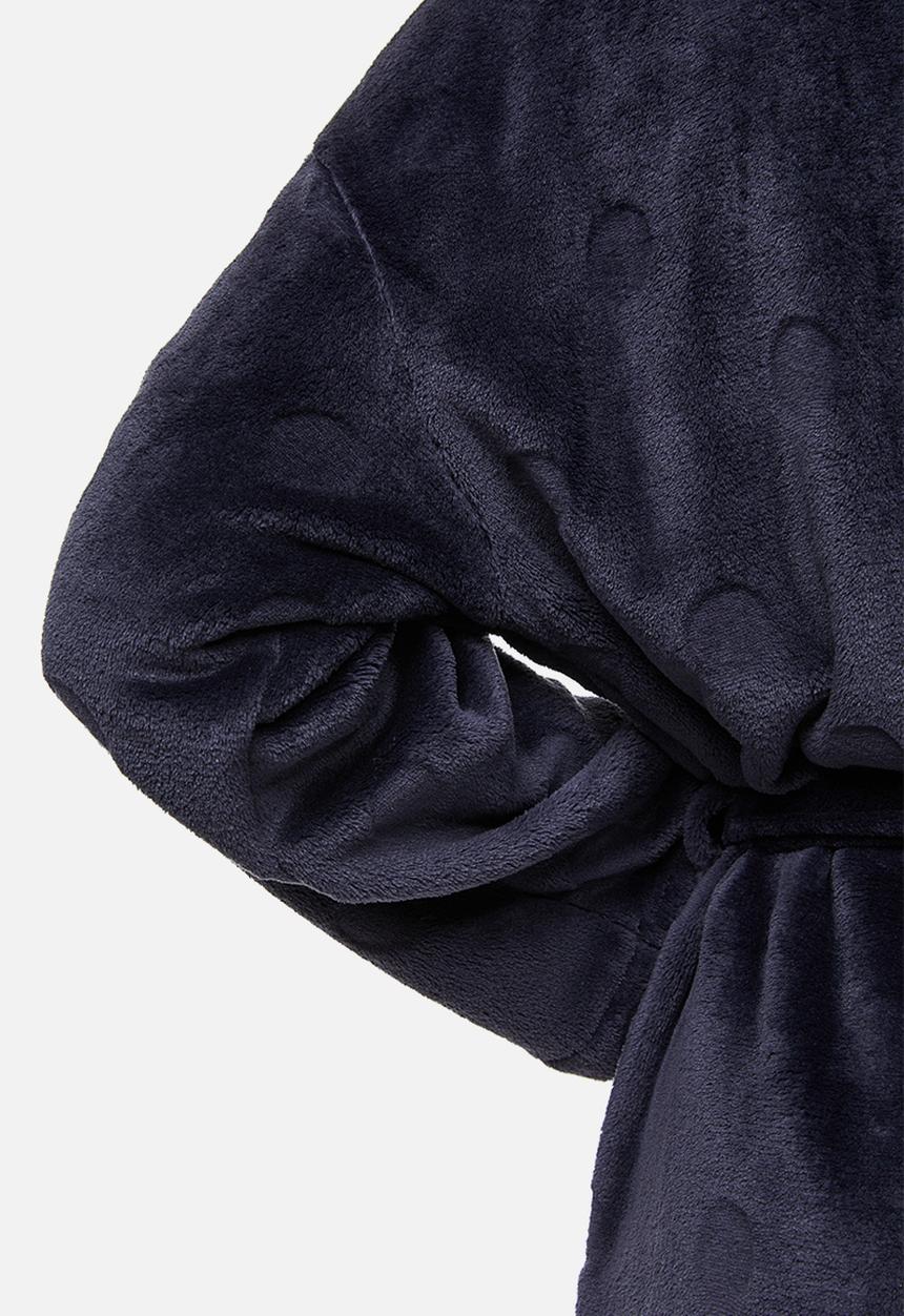 H&M - Fleece dressing gown - dark blue