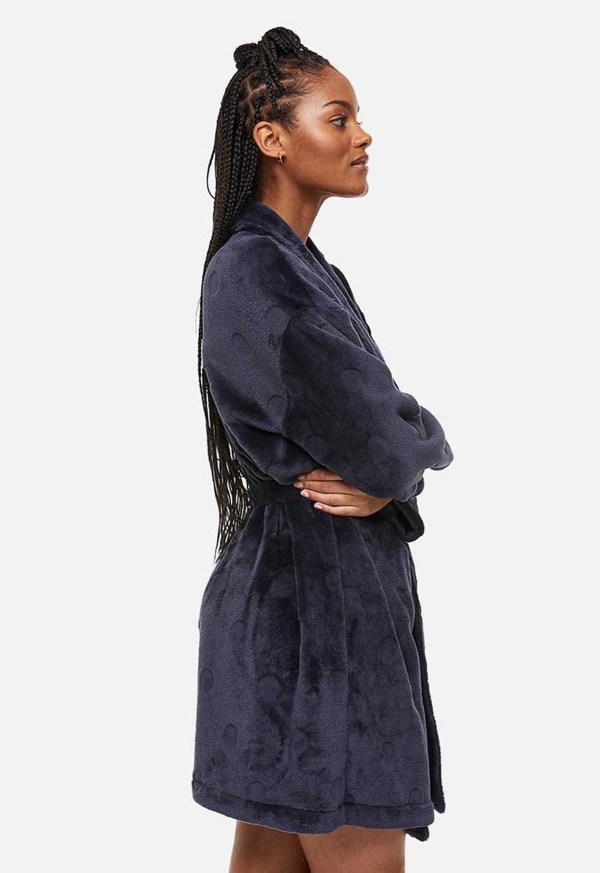 H&M - Fleece dressing gown - dark blue