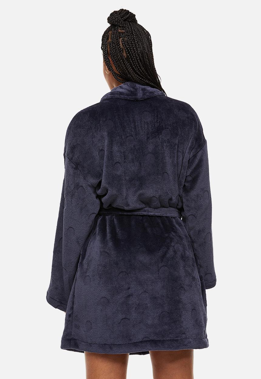 H&M - Fleece dressing gown - dark blue