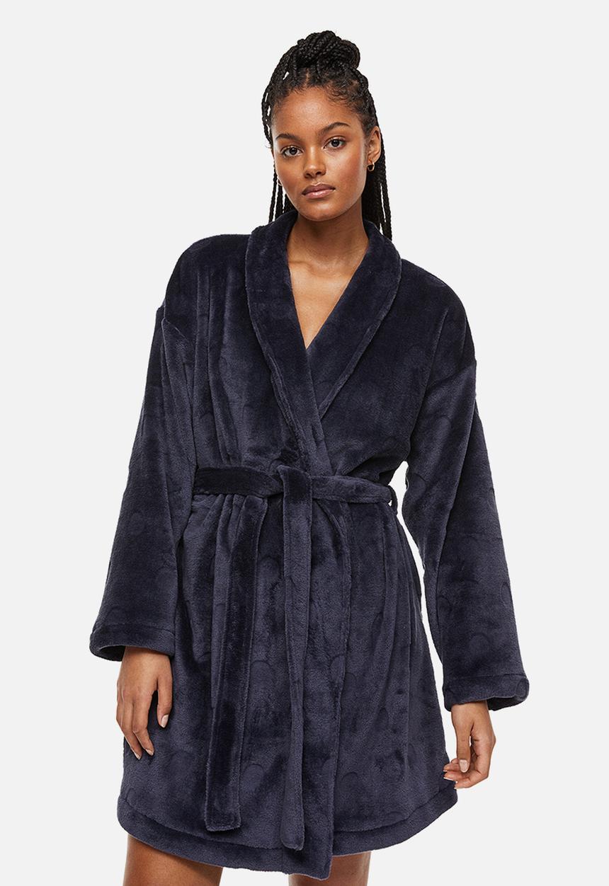 H&M - Fleece dressing gown - dark blue
