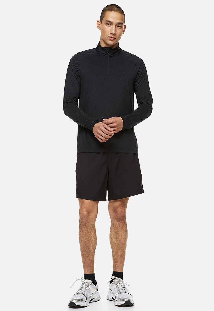 H&M - Long-sleeved sports top - black